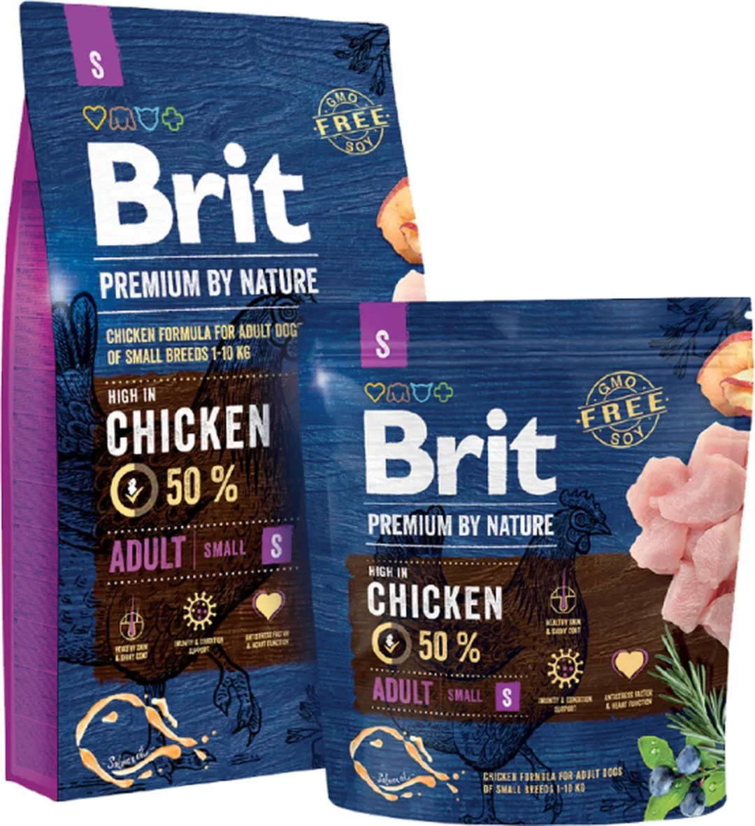 Brit Premium by Nature Adult S Hondenvoer 3kg