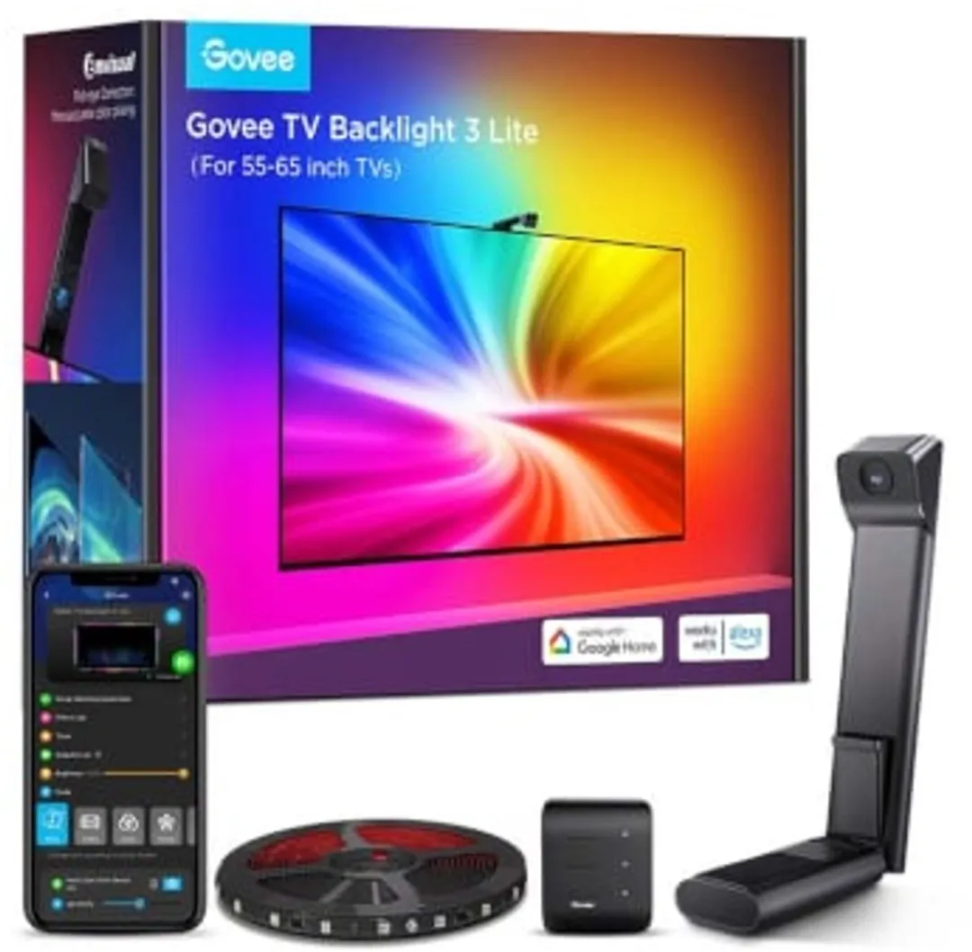 Govee TV Backlight 3 Lite 55-65" RGBICW LED-strip - 108 LED's - Zwart