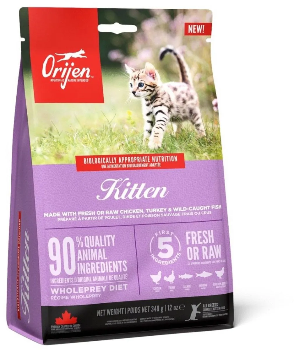 Orijen Kitten Kip Kalkoen Zalm Kattenvoer 340g