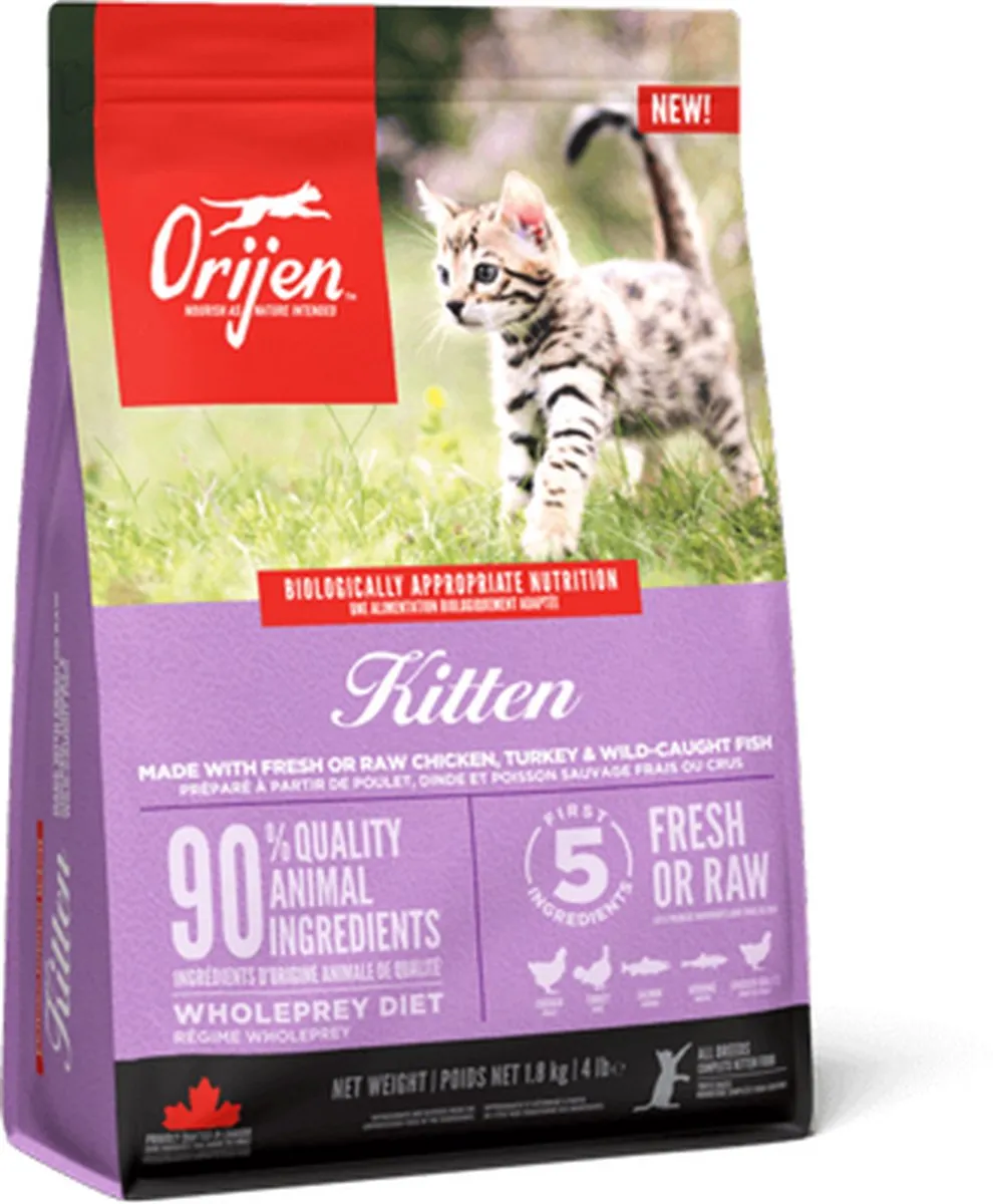 Orijen Kitten Kip Kalkoen Zalm Kattenvoer 340g