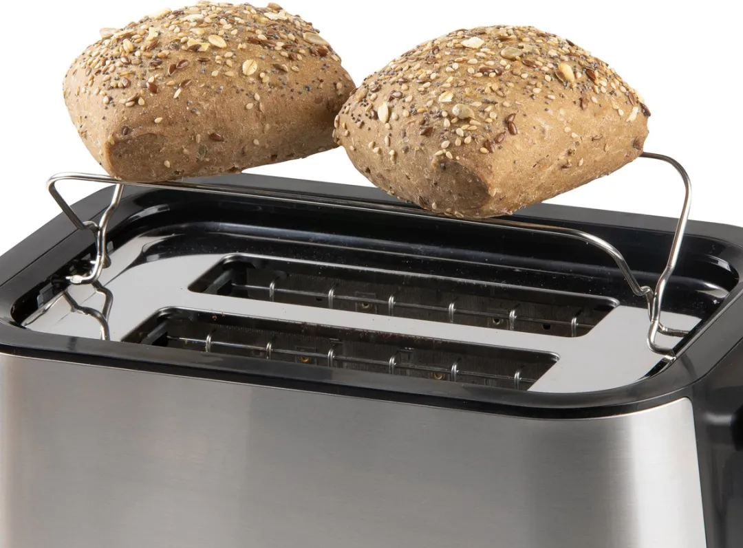 Domo DO966T Broodrooster 900W - 2 Extra Brede Sleuven - Ingebouwd Broodjesrek