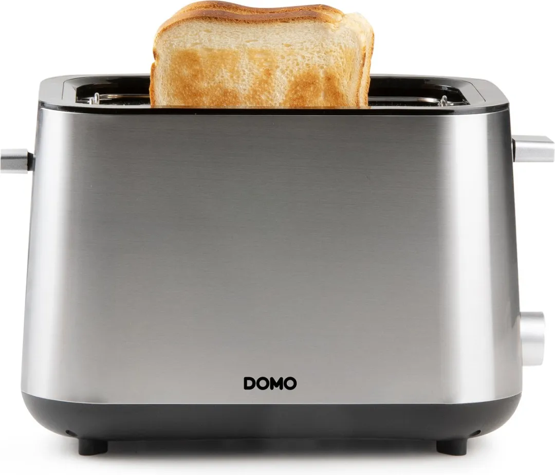 Domo DO966T Broodrooster 900W - 2 Extra Brede Sleuven - Ingebouwd Broodjesrek - afbeelding 6 van 6