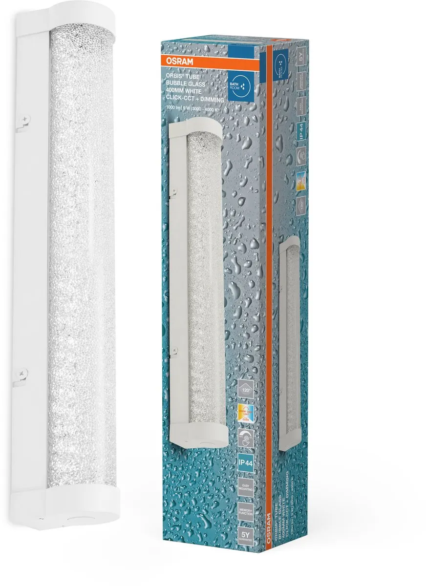 Osram Orbis Tube Bubble Glass 40cm LED Wandlamp - 9W 900lm - Wit