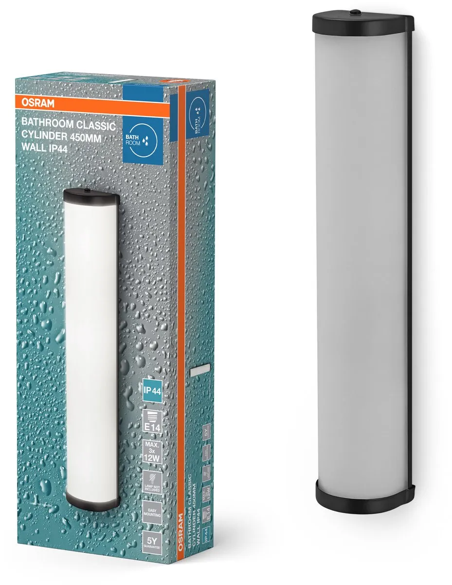 Osram Badkamer Classic Cylinder Wandlamp 455mm - Zwart