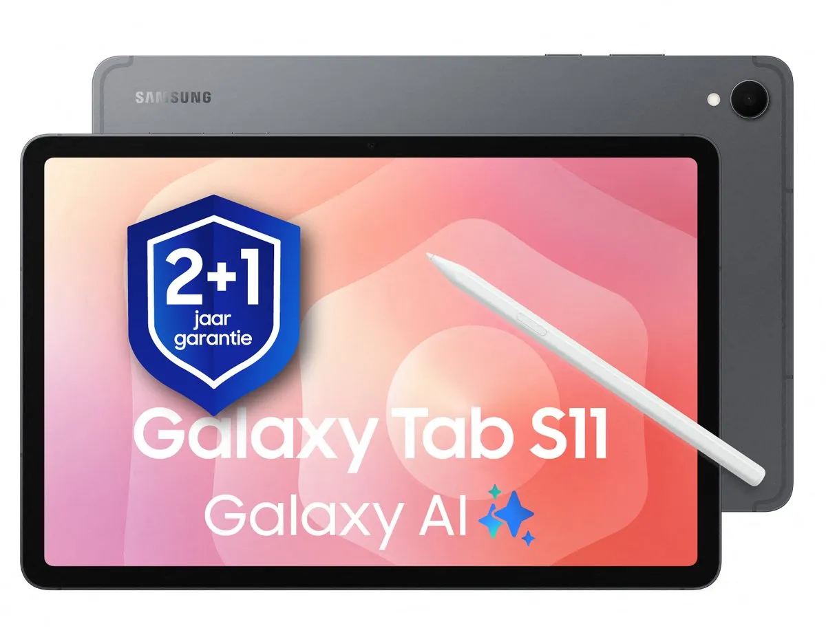 Samsung Galaxy Tab S11 - 128GB - Gray + 1 jaar extra garantie