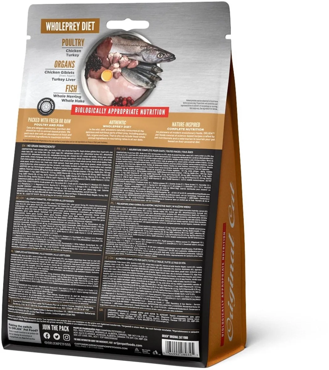 Orijen Whole Prey Kattenvoer Original - 340 gr