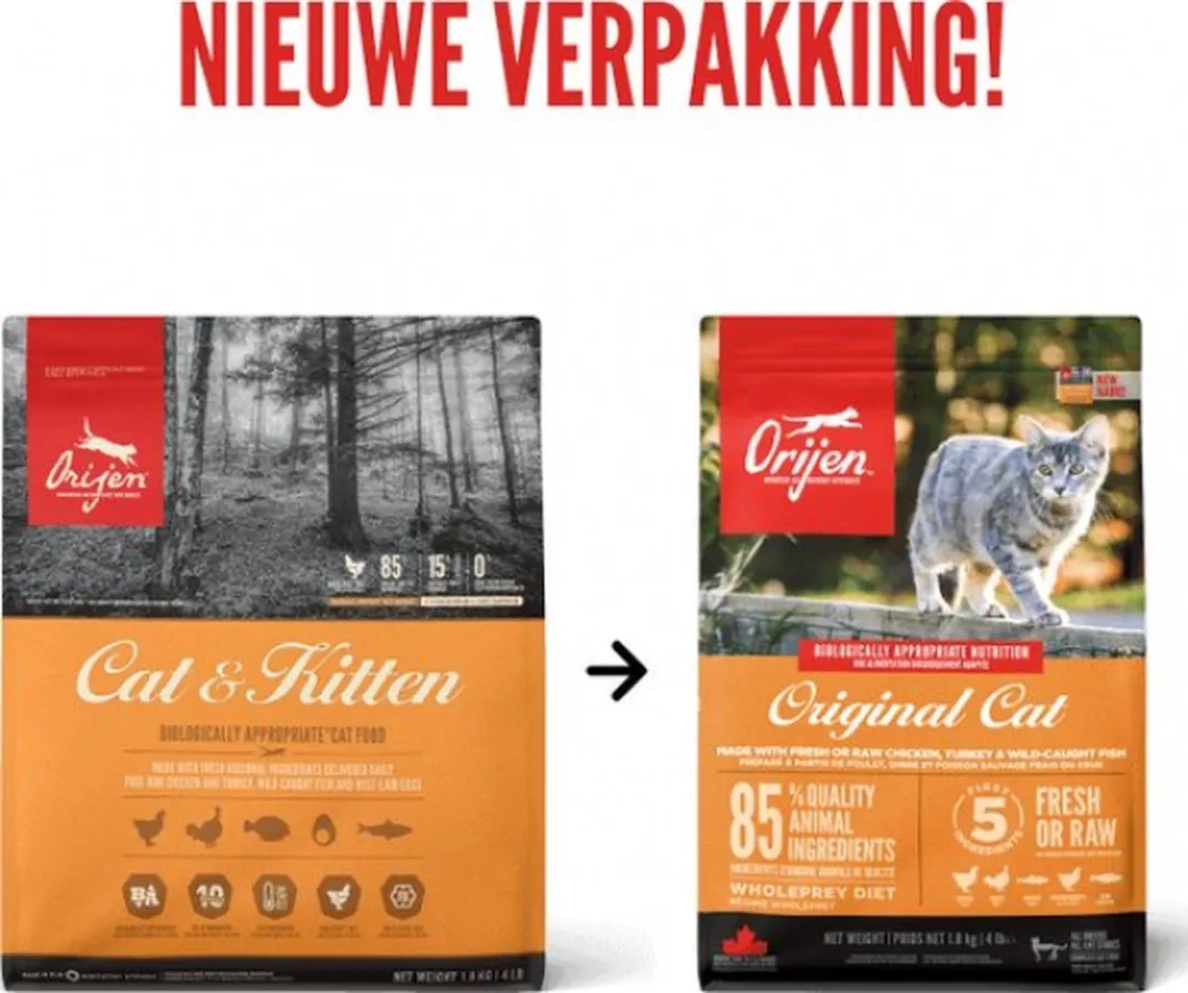 Orijen Whole Prey Kattenvoer Original - 340 gr