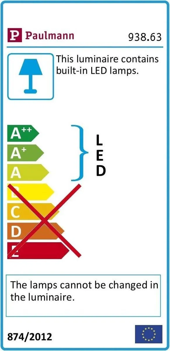 Paulmann 938.63 Verzonken Spot Wit LED 6,8W