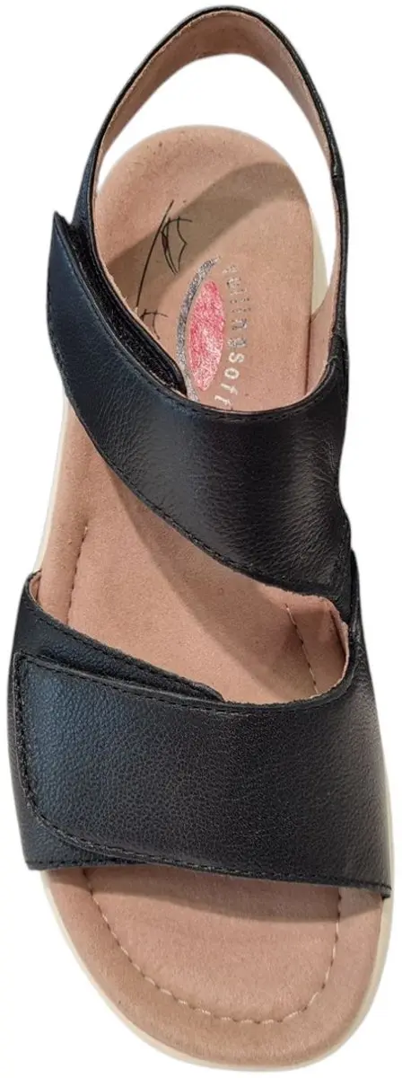 Gabor Rolling Soft Dames Sandalen - Zwart - afbeelding 2 van 6