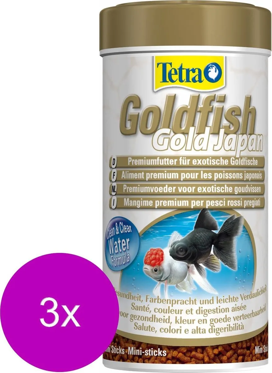 Tetra Visvoer Goldfish Gold Japan - 20 Stuks (3x250ml)