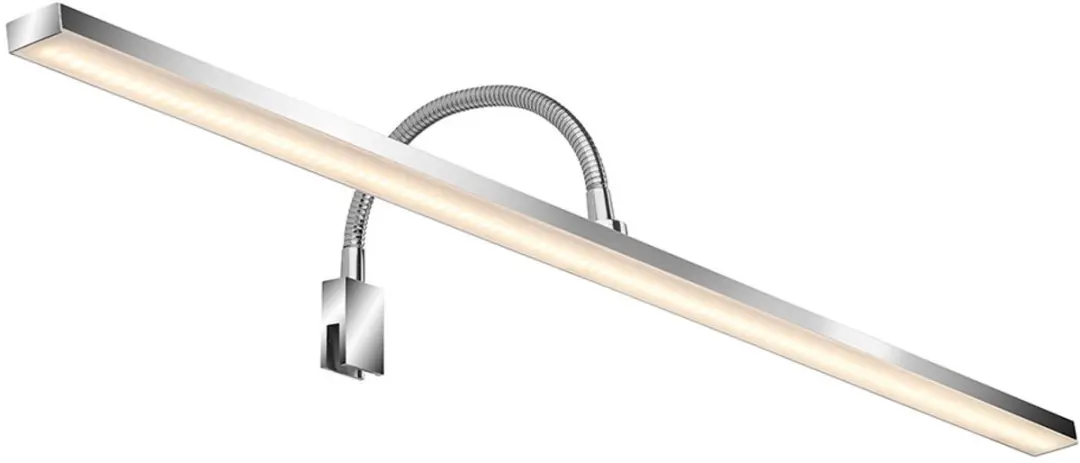 LED wandlamp badkamerlamp dimmer spiegellamp, metaal chroom, 8,5W 800Lm warm wit