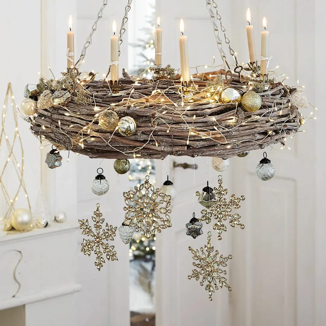 Loberon Gaillon Kerstversiering Set van 4 - Goudkleurig - afbeelding 2 van 4