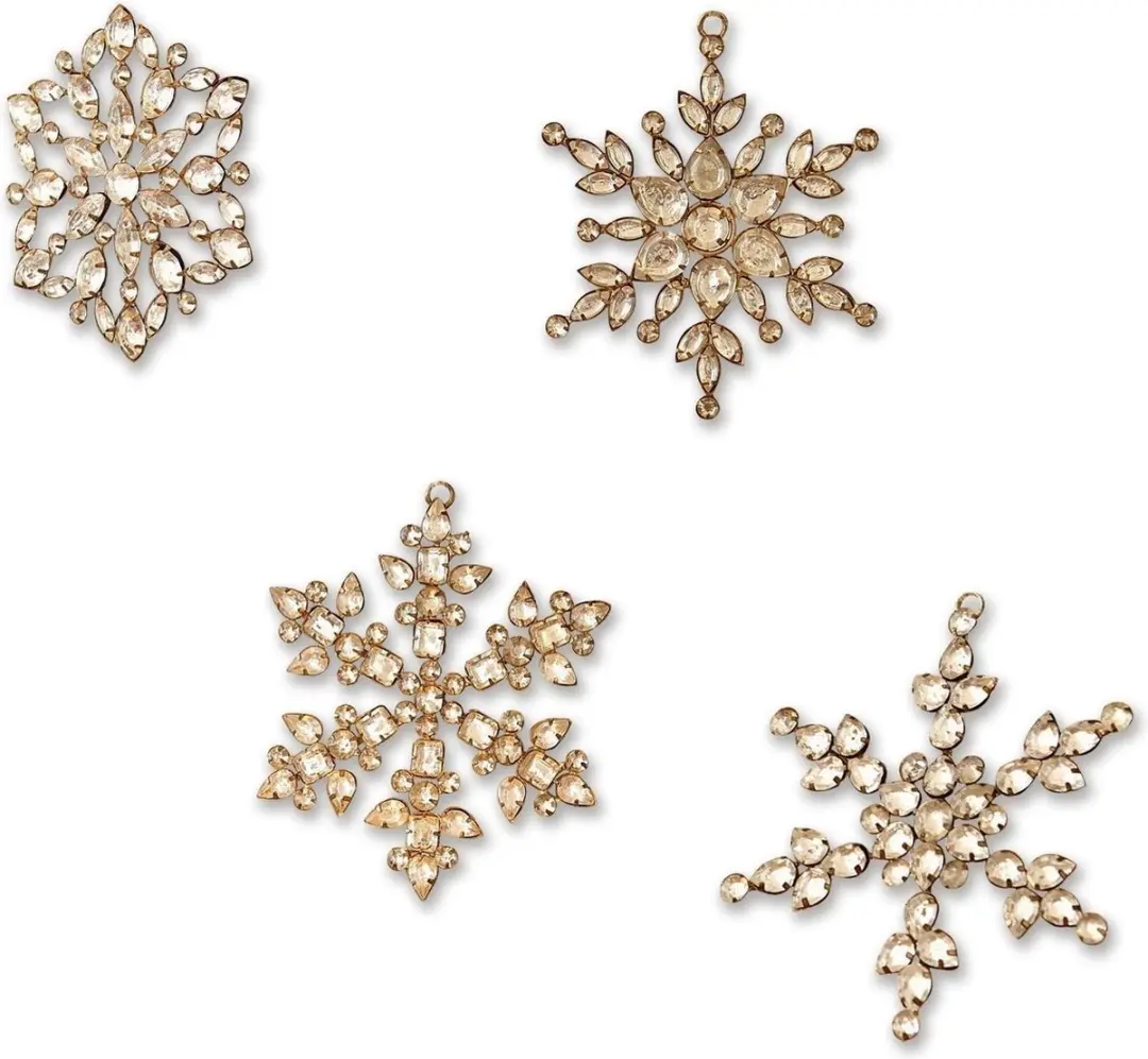 Loberon Gaillon Kerstversiering Set van 4 - Goudkleurig - afbeelding 3 van 4