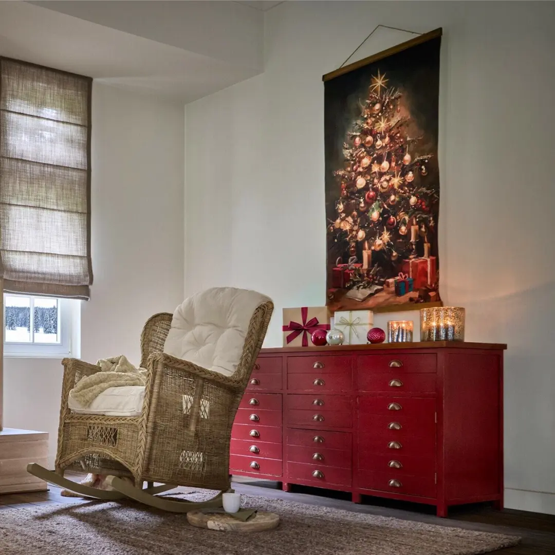 Loberon Wandafbeelding met LED-verlichting Quenette - Groen/Rood - afbeelding 3 van 5