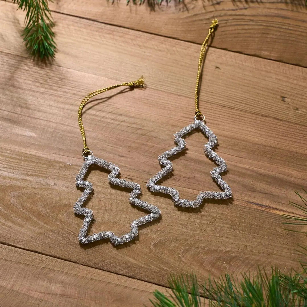 Loberon Elowyn Hanger Set van 2 - Antiek Goud/Zilver - afbeelding 3 van 3