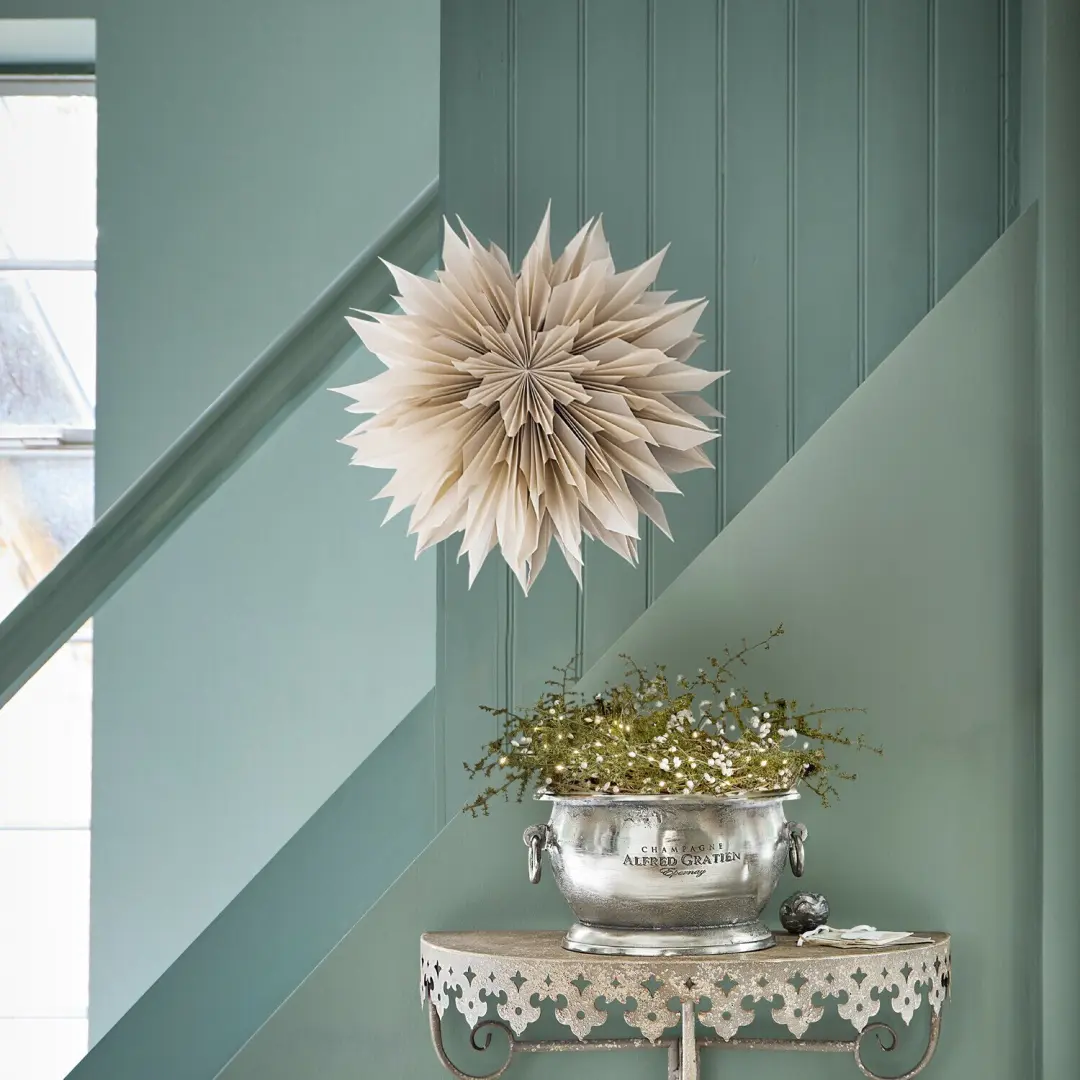 Loberon Tindrae Papieren Ster met Verlichting - Beige - afbeelding 2 van 6