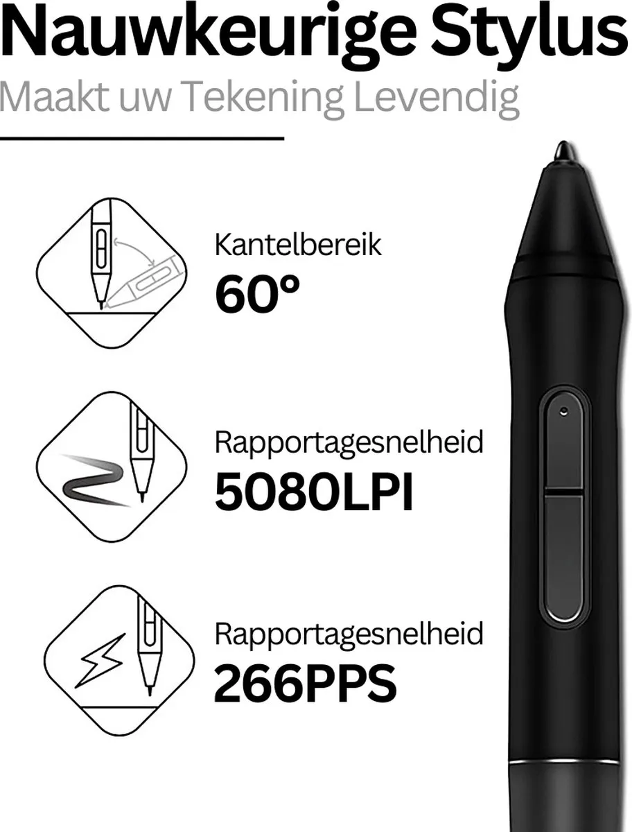 Huion Q620M Tekentablet - Zwart