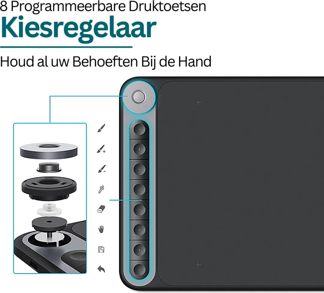 Huion Q620M Tekentablet - Zwart