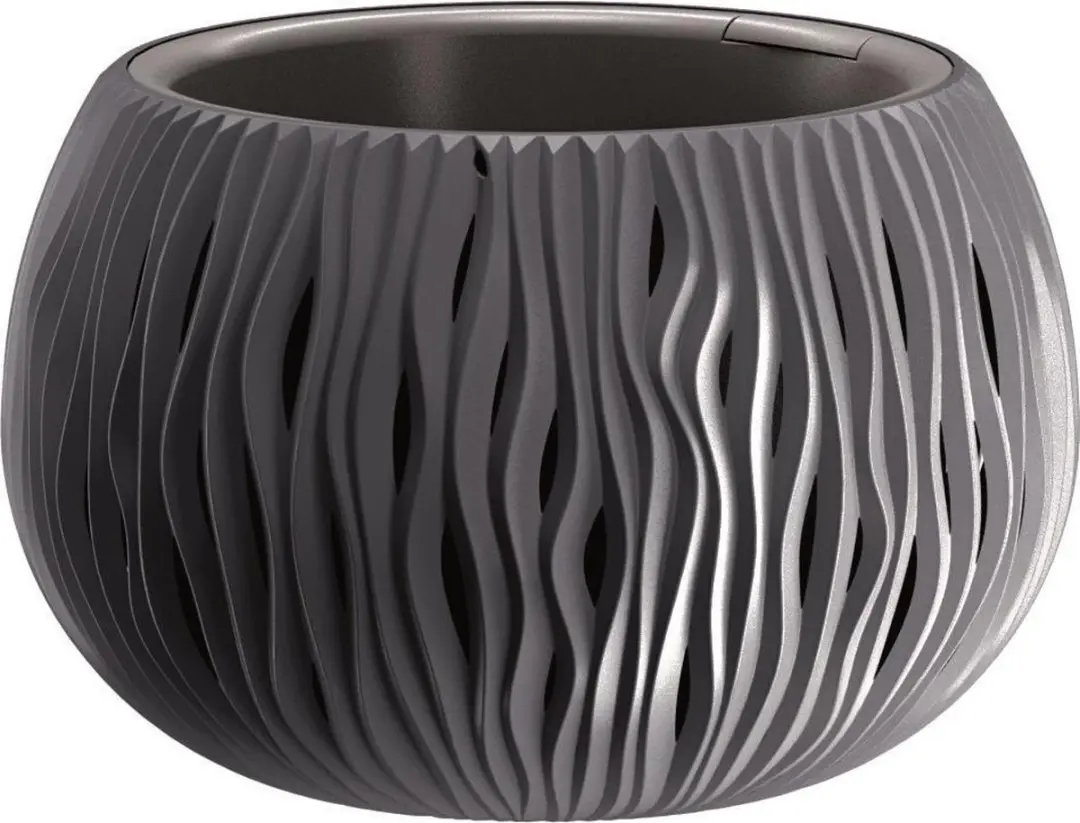 Bloemschaal Plantschaal Sandy Bowl 29cm ANTRACIET Prosperplast