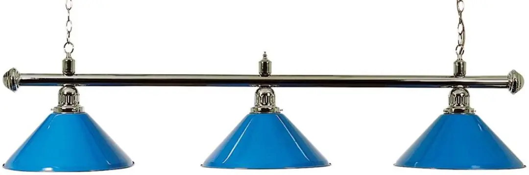 Lamp type pool met drie kappen blauw
