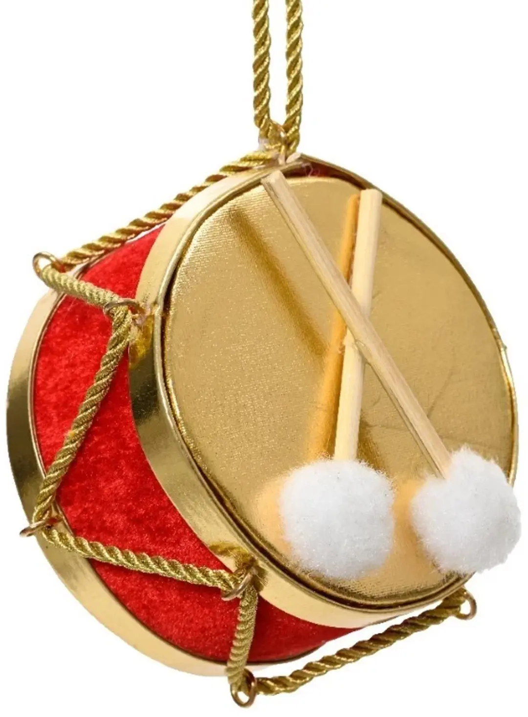 Decoratieve kerst trommel rood/goud
