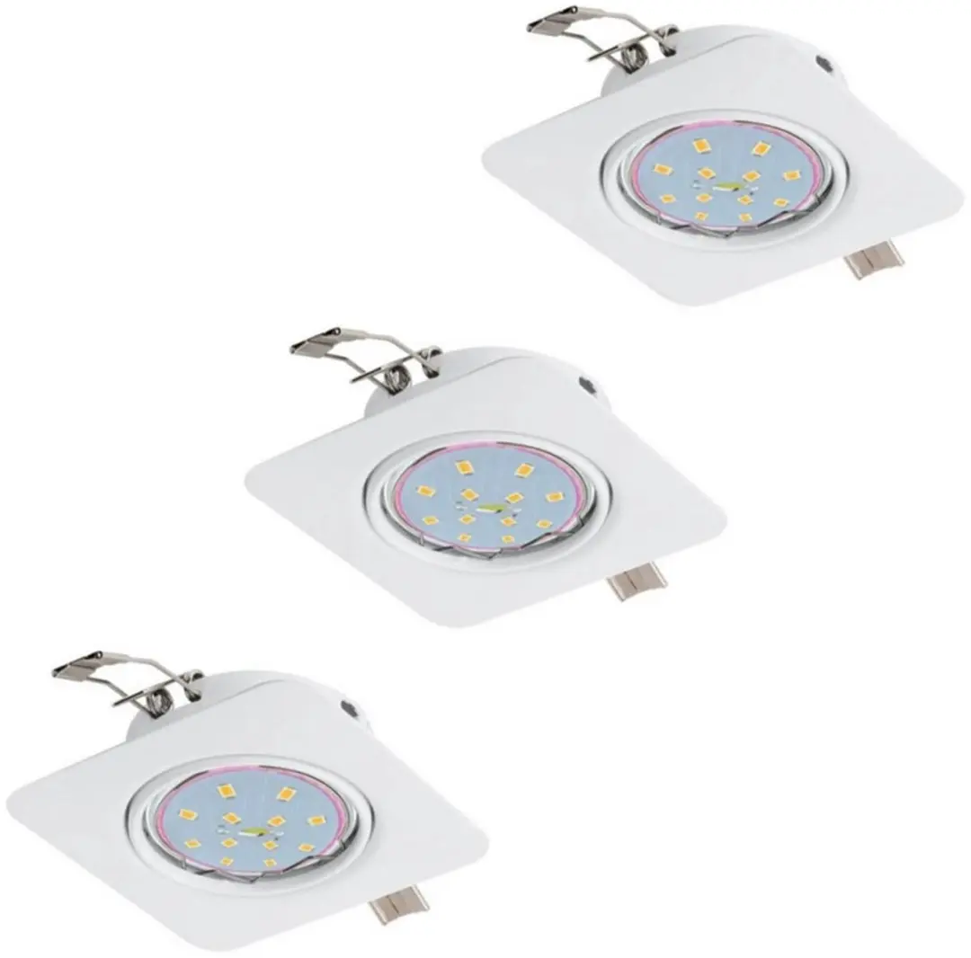 Set van 3 LED inbouwspots Plafondlamp Inbouwspot Spotlight verstelbaar, metaal w