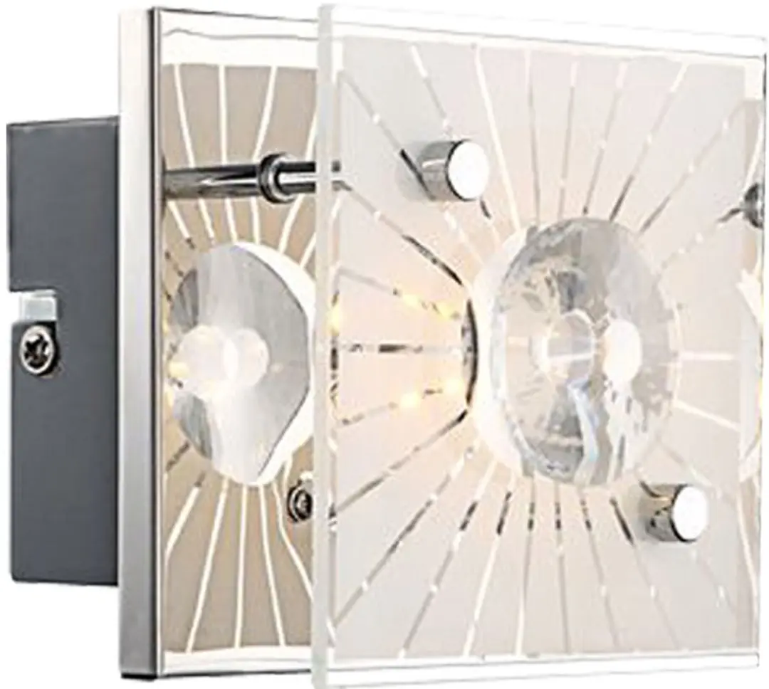 LED wandlamp Wandlamp Patroon glas chroom kristallen H 10 cm Woonkamer Slaapkame