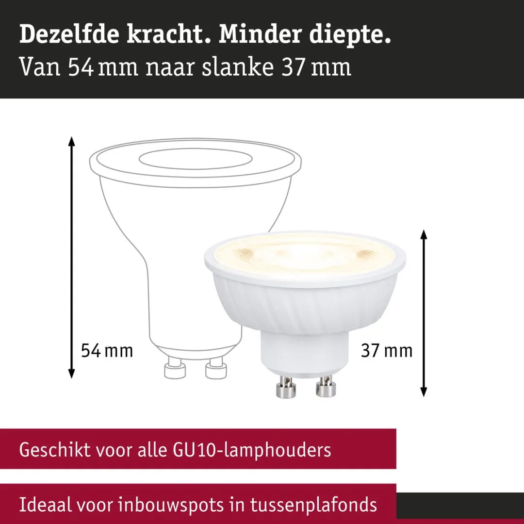 Paulmann LED Reflector GU10 3x550lm 4,9W 2700K - Signaalwit - afbeelding 6 van 6