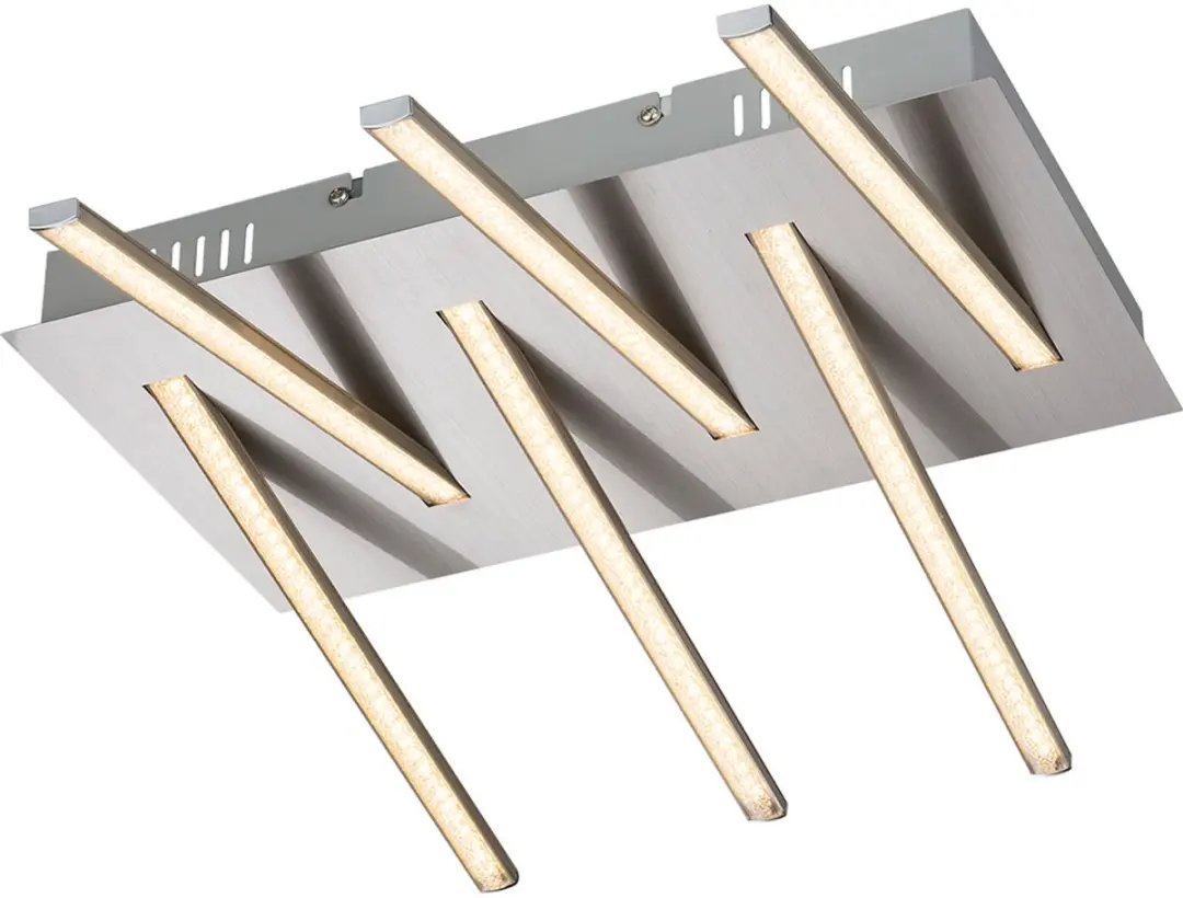 Woonkamerlamp plafondlamp eetkamerlamp, K5 kristallen helder nikkel mat, LED 30W