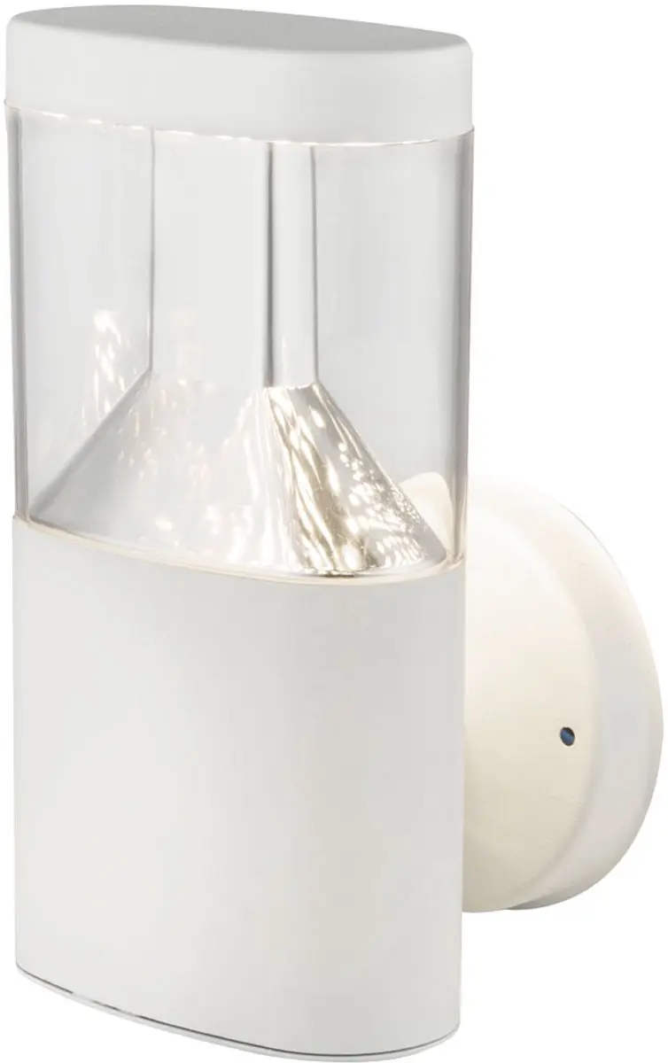 LED wandlamp wandspot wit roestvrij staal H 23 cm tuin terras binnenplaats