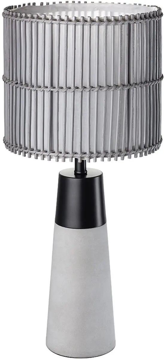 Schrijvende Nacht Tafellamp Metalen Lamp Zwart Mat Bamboe Beton Verlichting