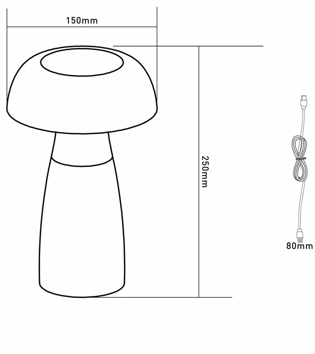 Globo Gixi LED Tafellamp 25cm - Zilver - afbeelding 3 van 6