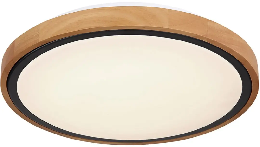 Plafondlamp woonkamer lamp hout licht, landhuis, CCT, metaal hout, zwart opaal,