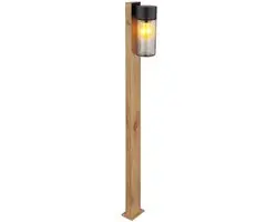 Staande lamp Buitenlamp Tuinlamp Moderne terraslamp met houtlook Landhuis, roest