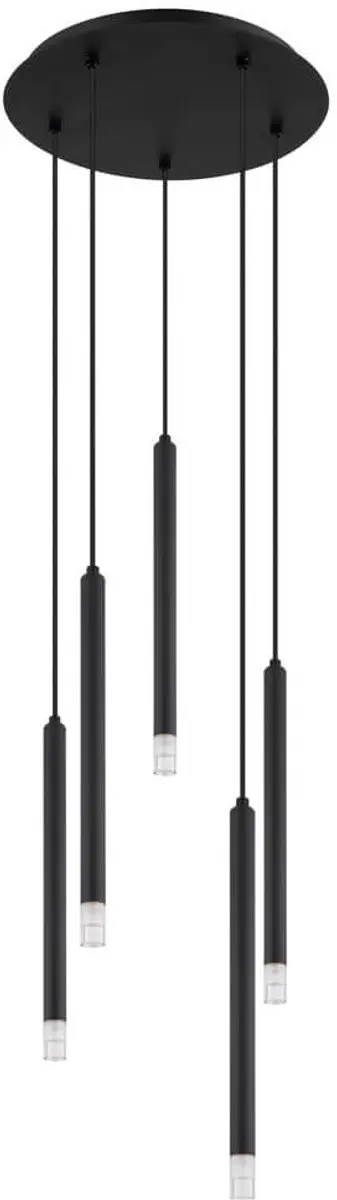 Globo Design hanglamp Ryan 5-lichts zwart