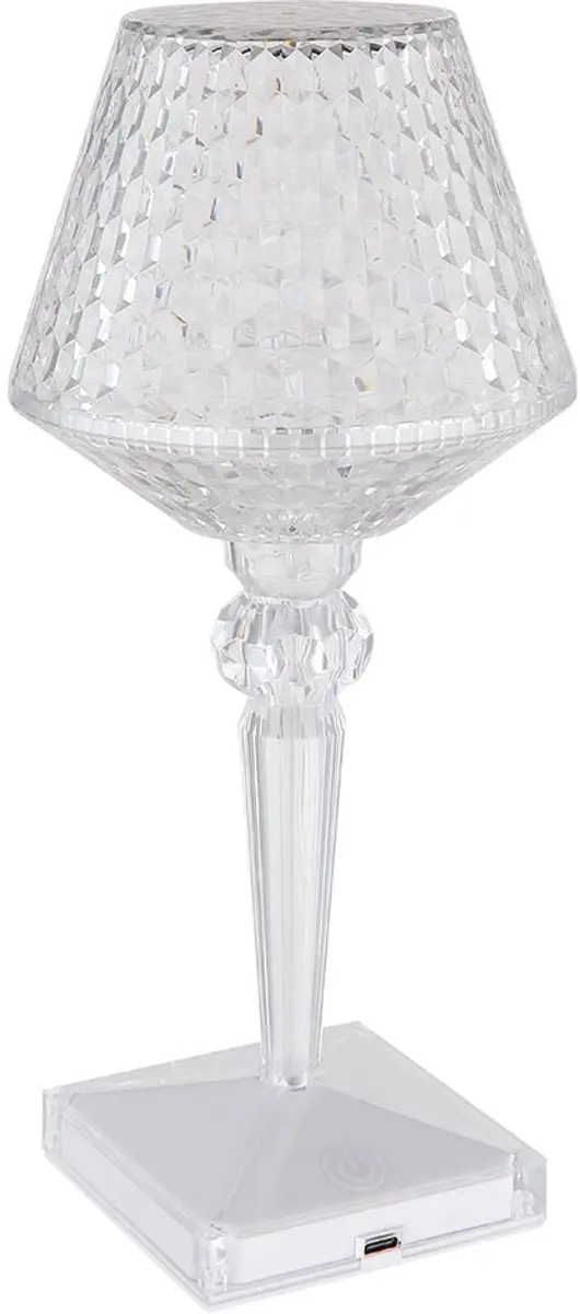 Globo Gixi LED Tafellamp Kristal - Warm/Koud Wit - H26cm - afbeelding 2 van 6