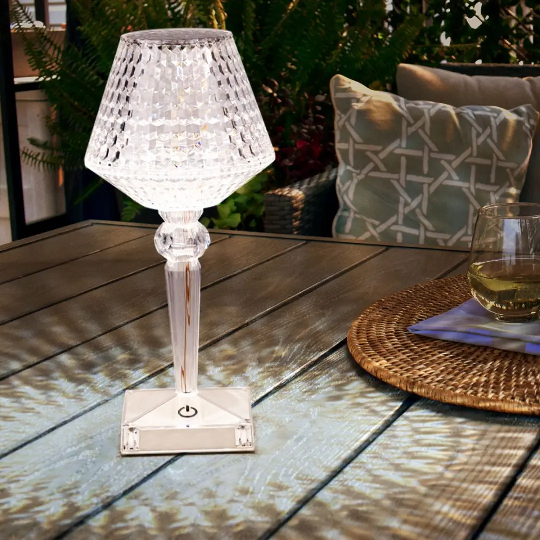 Globo Gixi LED Tafellamp Kristal - Warm/Koud Wit - H26cm - afbeelding 5 van 6