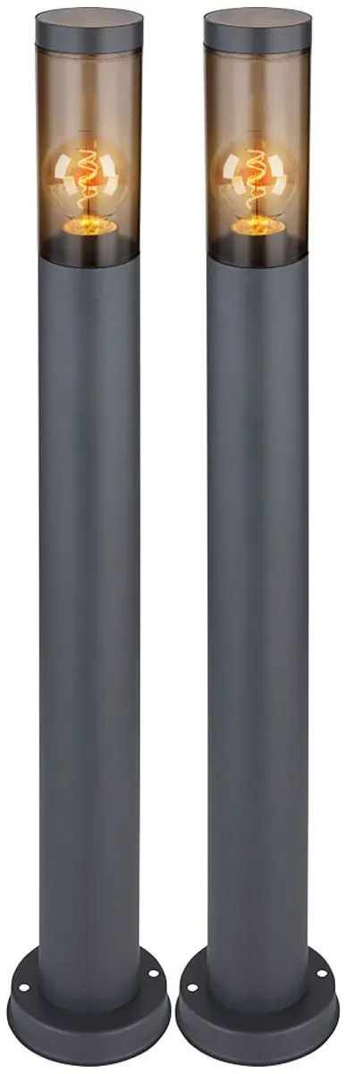 Staande buitenlamp buitenverlichting voetlamp smoke antraciet tuinlamp, roestvri