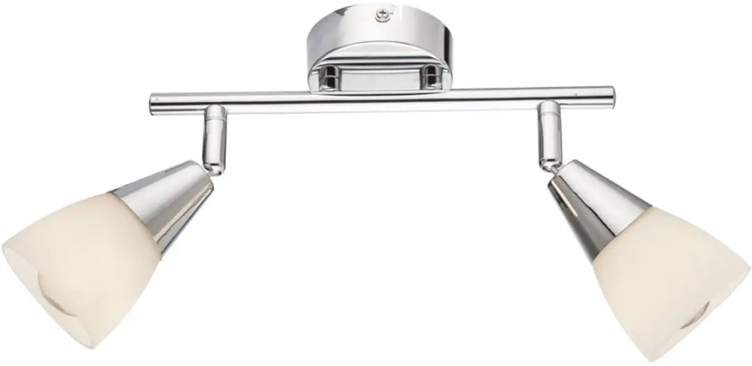 Plafondlamp Plafondspot Slaapkamerlamp Verstelbaar Zilver Glas L 25 cm
