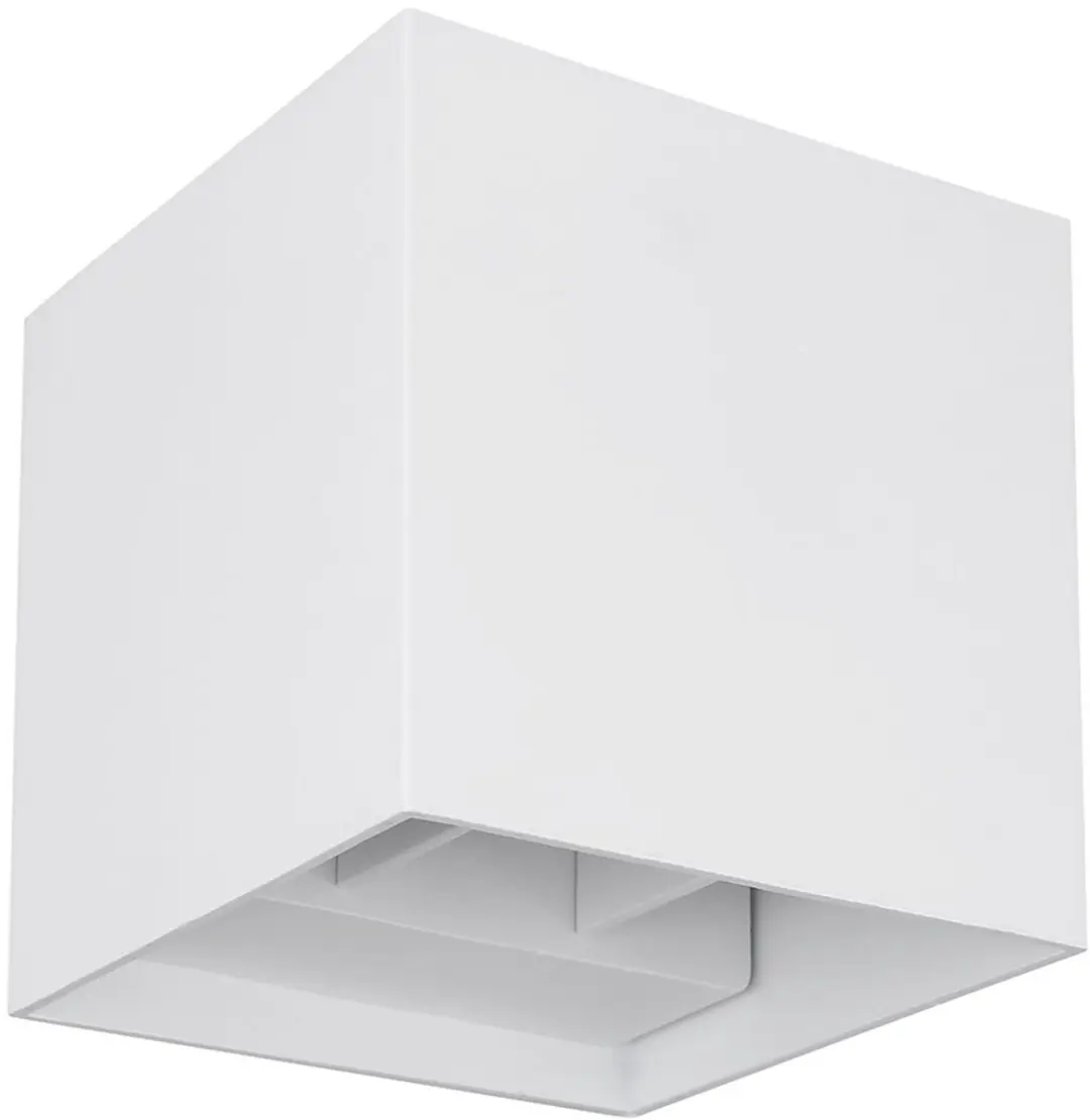 Buitenlamp Wandlamp LED UP & DOWN Huiswandlamp, wit gegoten aluminium, 2x 3W 2x