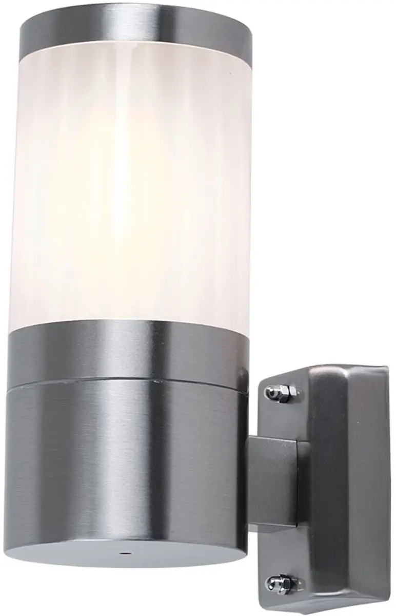 Wandlamp buiten roestvrij staal voordeurlamp wandlamp tuin zilver wit gevellamp,