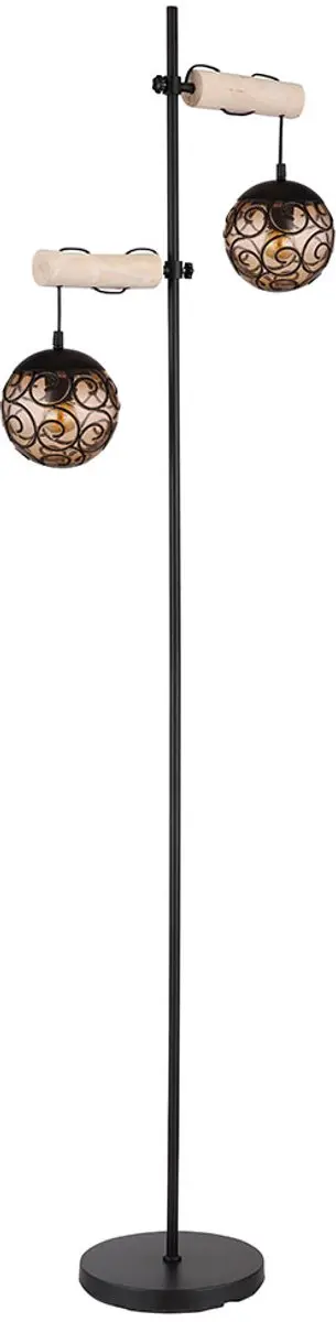 Staande lamp Staande lamp Zijlamp Woonkamerlamp, in hoogte verstelbaar, naturelk