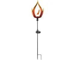 Solarlamp Solarlamp Buitenlamp Tuinlamp Entree, IP44 spatwaterdicht Metaal vlamo