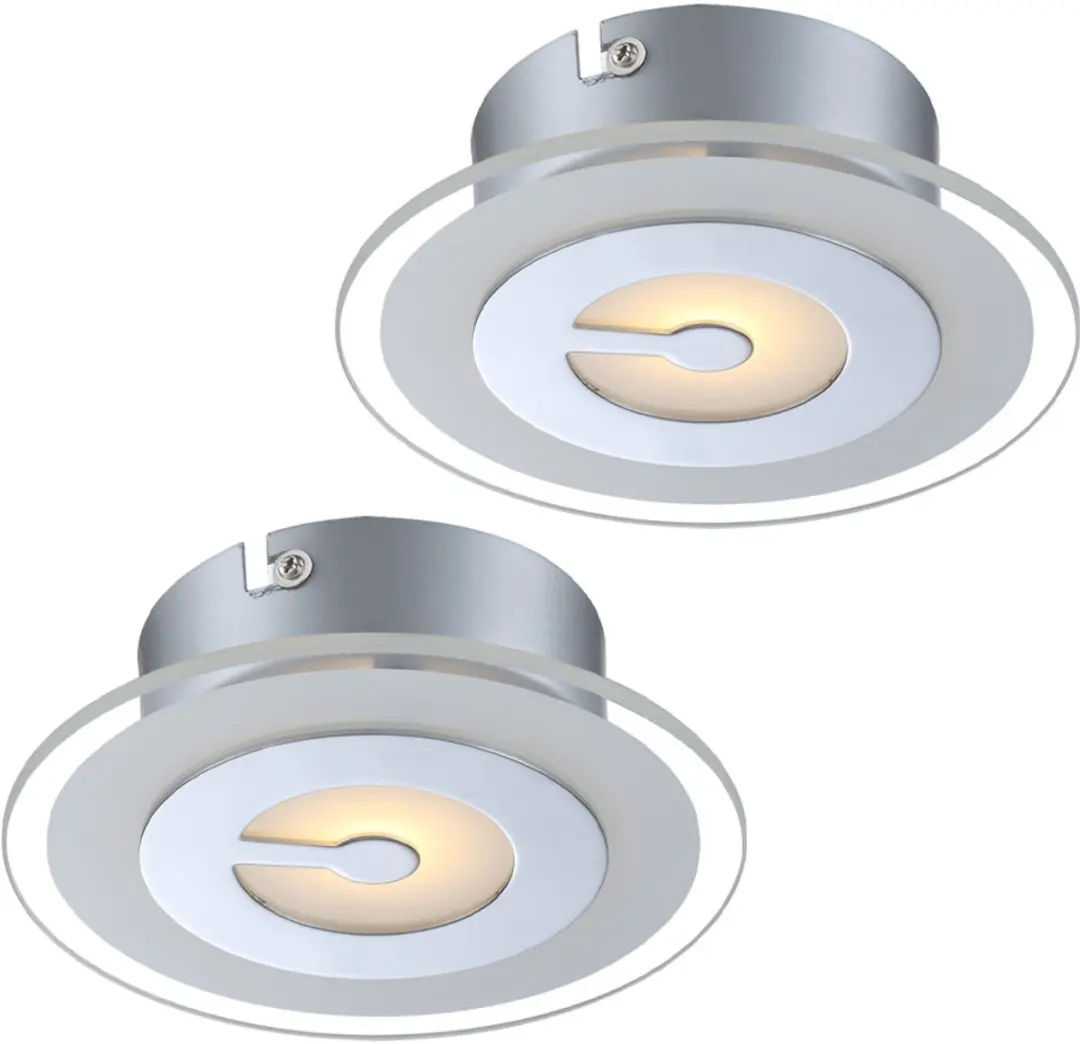 Plafondlamp LED plafondlamp ronde ganglamp chroom keukenlamp, gedeeltelijk gesat