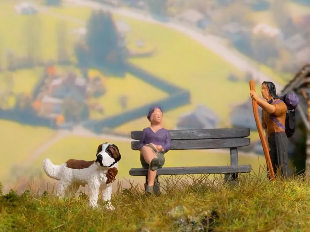 NOCH 0012852 H0 Honden figuren Kant-en-klare module, Scène met geluid