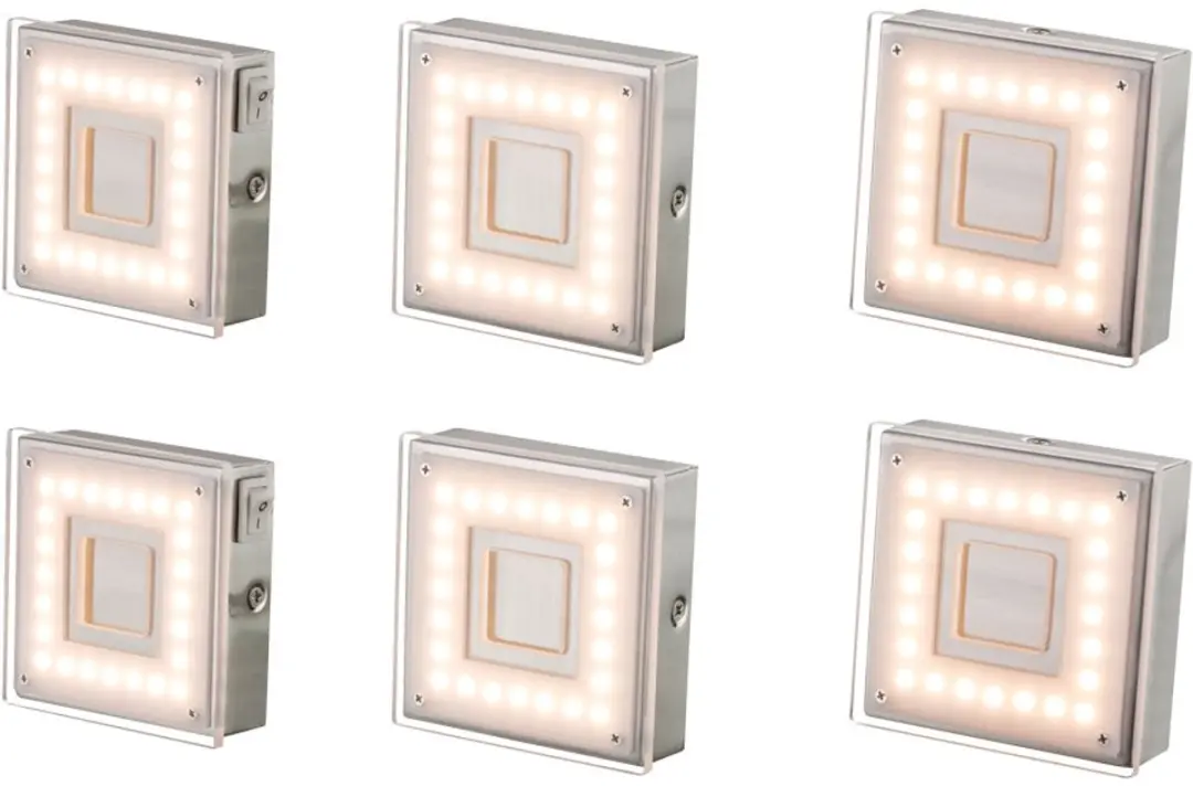 Wand opbouwlamp Binnen opbouwspot LED vlak hoekig Keuken LED onderkastlamp, met