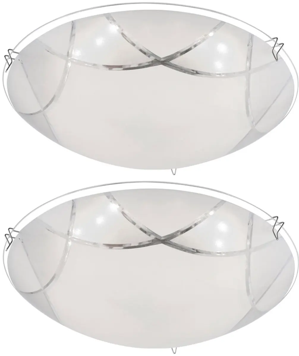 LED plafondlamp glas modern woonkamerverlichting chroom hal wit, mat nikkel opaa