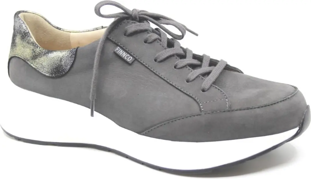 Finn Comfort, CASERES, 02397-902683, Grijze sneakers wijdte H
