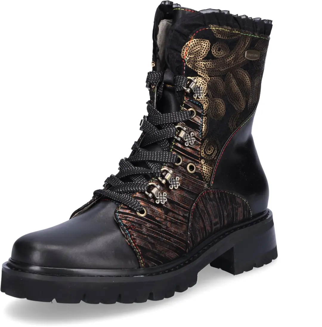 Laura Vita dames veterlaars Kouleo 16 zwart