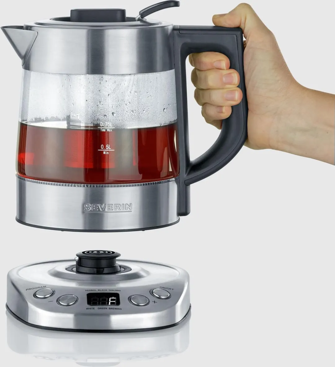 Severin WK 3473 Thee Waterkoker 1000ml - Roestvrijstaal